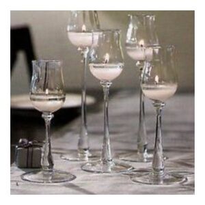 𝅺partylite Elegance Stemmed Votive Holder Quintet